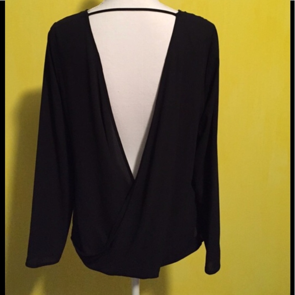 Sheer black blouse